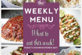 These Weekly Menu recipes allow you to get out of that same ol’ recipe rut and try some delicious and easy dishes! This week I highly recommend making the Ultimate Meatloaf with Tangy Sauce, the Triple Lemon Sunshine Cookies, and the Crock Pot Honey Sesame Chicken!