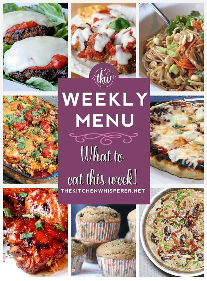 These Weekly Menu recipes allow you to get out of that same ol’ recipe rut and try some delicious and easy dishes! This week I highly recommend making the Porcini Pasta with Mushrooms, Peas and Lardons, the Instant Pot Asian Sticky Ginger Thighs, and the Butterscotch Sweet Potato Raisin Muffins!