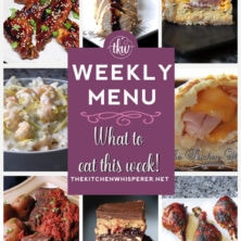 These Weekly Menu recipes allow you to get out of that same ol’ recipe rut and try some delicious and easy dishes! This week I highly recommend making the PB&J Crack bars the Tater Tot breakfast pie, and the Lemon Langistino pasta!