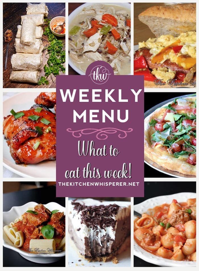 These Weekly Menu recipes allow you to get out of that same ol’ recipe rut and try some delicious and easy dishes! This week I highly recommend making the Instant Pot Asian Sticky Chicken Thighs, the Chocolate Cream Pie, and the Creamy Chicken & Wild Rice Soup!