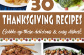 A collection of Thanksgiving-inspired recipes to celebrate the holiday deliciously. From candied pecans to bacon Brussels sprouts, dinner rolls to pie, these 30 recipes will have you and your guests gobbling everything up!