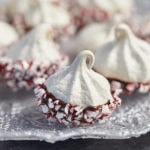 French Meringue Peppermint Kiss Cookies