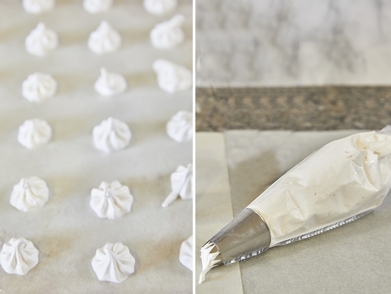 French Meringue Peppermint Kiss Cookies