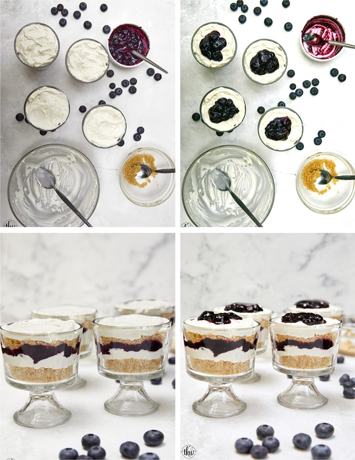 The Best No Bake Blueberry Cheesecake Parfaits