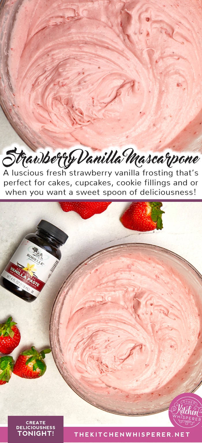 Fresh Strawberry Vanilla Mascarpone Frosting