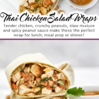 Crunchy Thai Chicken Salad Wraps