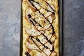 Artisan Pear & Prosciutto Pizza with a Balsamic Glaze