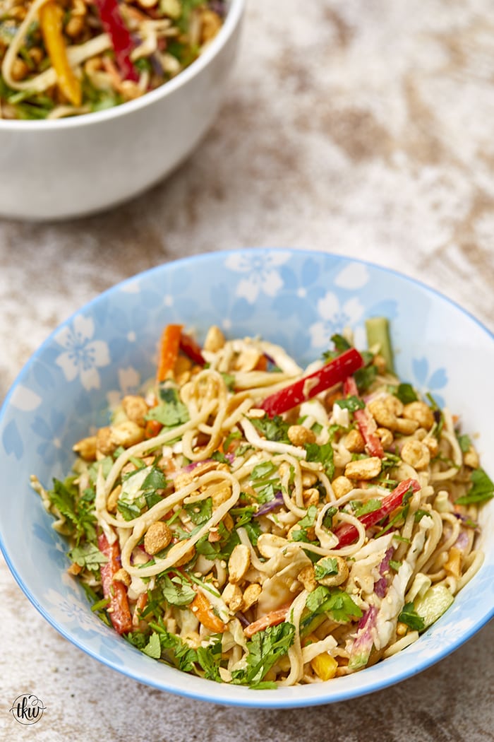 Crunchy Cold Thai Noodle Peanut Salad