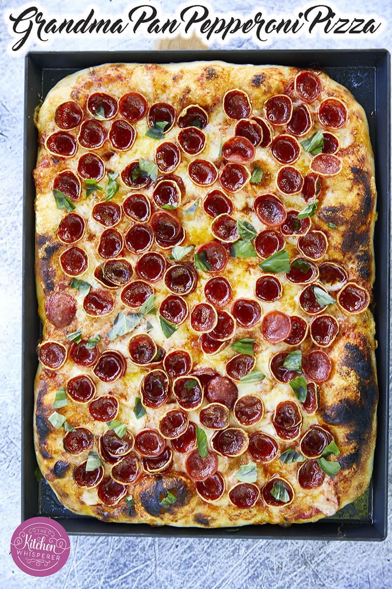 https://www.thekitchenwhisperer.net/wp-content/uploads/2020/06/Classic-Grandma-Pizza-with-Pepperoni-Cups-800.jpg