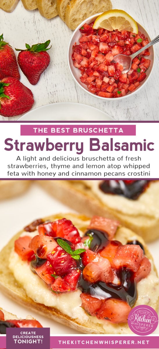 Strawberry Balsamic Crostini Bruschetta