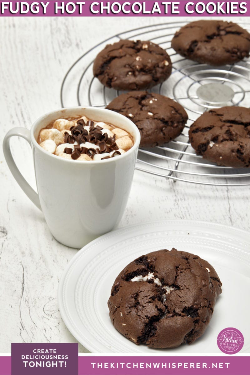 Hot Chocolate Cookies with marshmallow filling