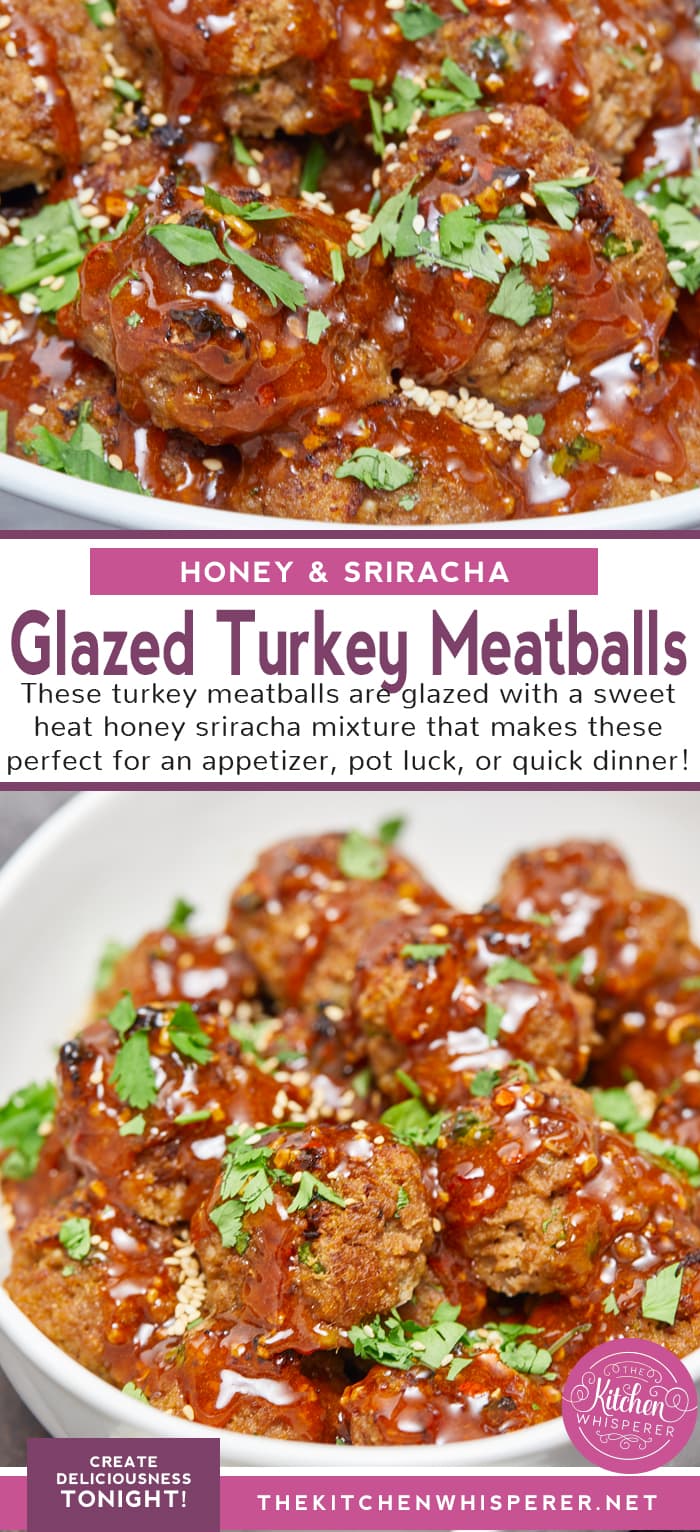 Honey Sriracha Glazed Turkey Meatballs