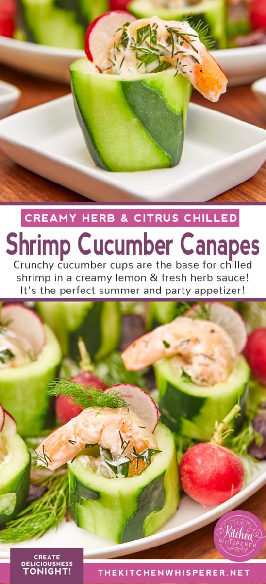 Chilled Shrimp Cucumber Cups