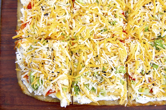 Best Cold Veggie Pizza with Everything Cream Cheese