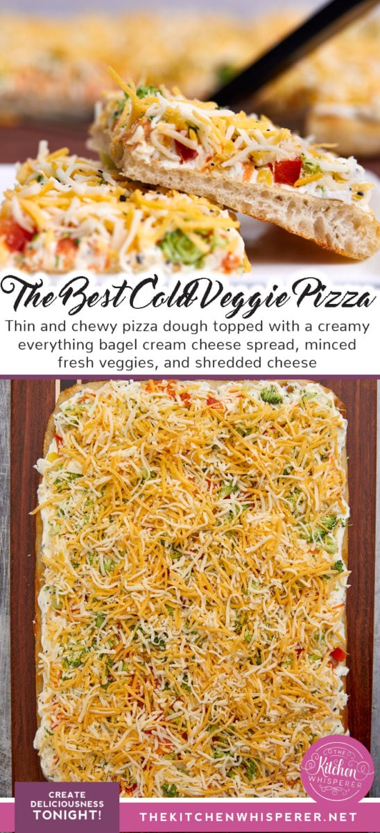 Best Cold Veggie Pizza with Everything Cream Cheese