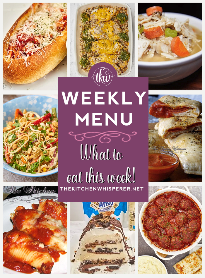 Weekly menu 8-22-21