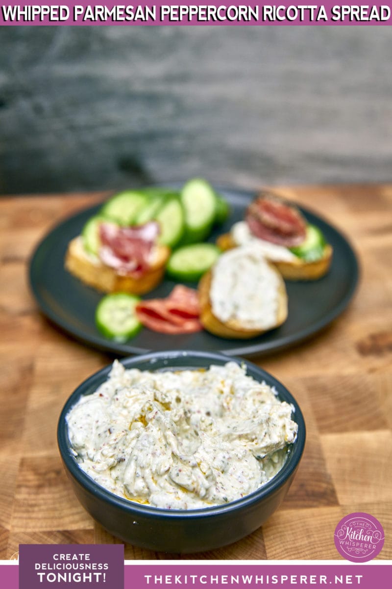 Whipped Parmesan Peppercorn Ricotta Spread
