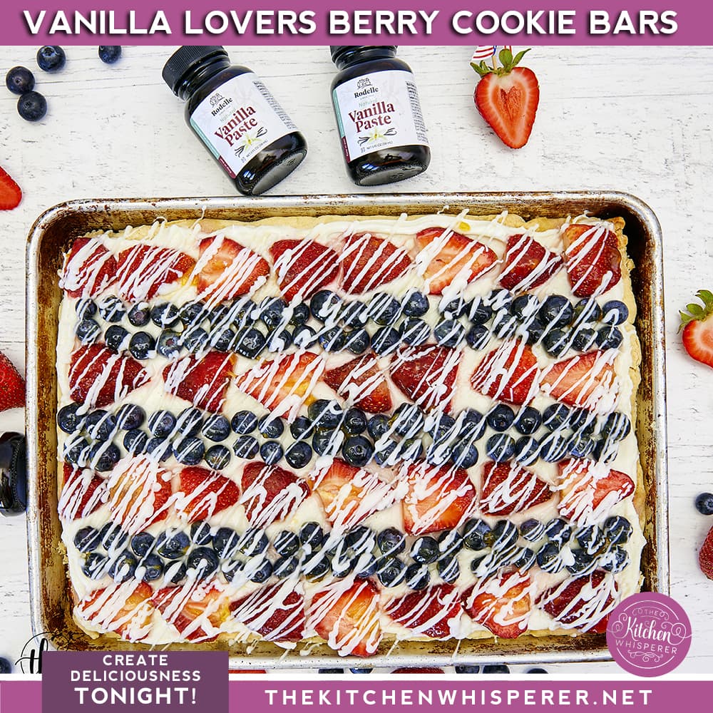 Very Vanilla Berry Cookie Bar Tart