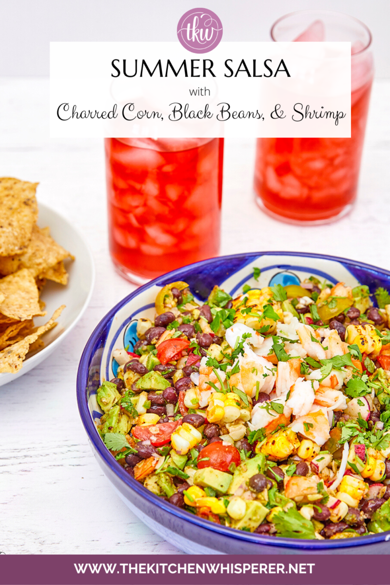 Charred Corn Black Bean & Shrimp Salsa