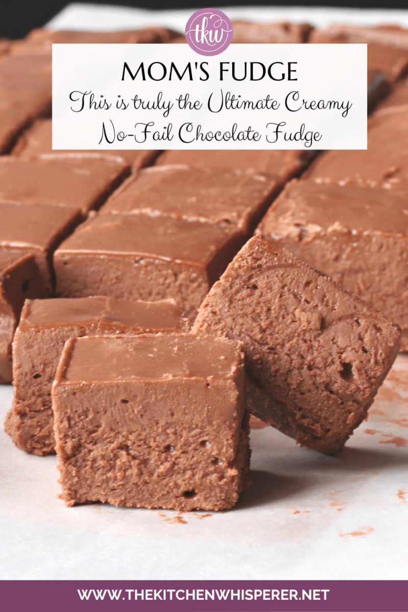 This is truly the Ultimate Easy Creamy No-Fail Chocolate Fudge.  Just a few minutes is all it takes to make this seriously delicious, super creamy, no fail fudge! best fudge recipe, easy chocolate fudge, no fail christmas fudge, Mom's fudge recipe, #fudge #chocolatefudge #christmascandy