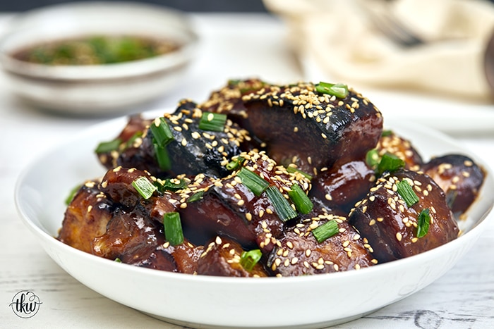 Sticky Gochujang Pork Belly Burnt Ends