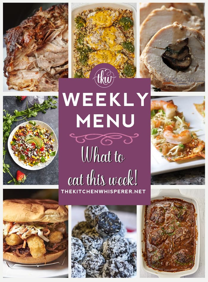 These Weekly Menu recipes allow you to get out of that same ol’ recipe rut and try some delicious and easy dishes! This week I highly recommend making Shrimp Egg Roll Pizza, Ultimate Salisbury Steak, and Baked Cheesy Chicken & Broccoli Wild Rice Blend Casserole.