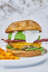 Ultimate Ground Chicken Bacon Ranch Burger