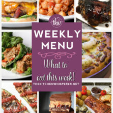 These Weekly Menu recipes allow you to get out of that same ol’ recipe rut and try some delicious and easy dishes! This week, I highly recommend making my Go Crazy & Jelly Bars (Cookie Butter Peanut Butter & Jelly Bars), Slow Cooker Honey Balsamic Chicken Thighs, and Italian Veggie Stuffed Zucchini Boats. Weekly Menu -7 Amazing Dinners Plus Dessert, fathers day, grilled chicken, beer can chicken, sheet pan meals, crack bars, slow cooker meals
