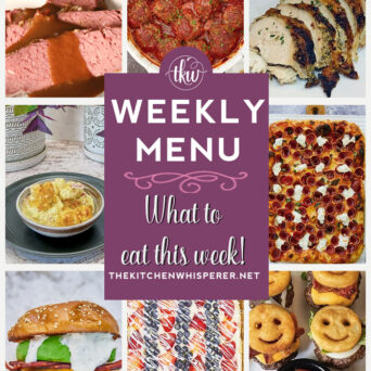 These Weekly Menu recipes allow you to get out of that same ol’ recipe rut and try some delicious and easy dishes! This week, I highly recommend making my Bacon Cheeseburger Smiles Sliders, Vanilla Lovers Berry Cookie Tart Bars, and Cheesy Guinness Reuben Gnocchi Casserole. weekly menu, meal prep, easy dinners, cookie bars, corned beef, meal prep recipes, roni cup pizza, pan pizza, bacon chicken ranch burgers