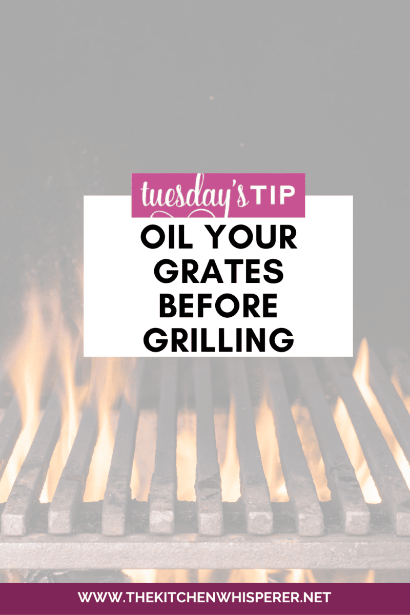 Prevent your food from sticking and your grates from rusting by oiling them before each use! Oil Your Grates Before Grilling. grill tips, grilling seasoning, prevent food from sticking on the grill