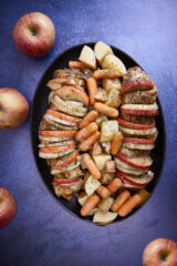 Ultimate Slow Cooker Hasselback Apples & Onions Pork Tenderloin