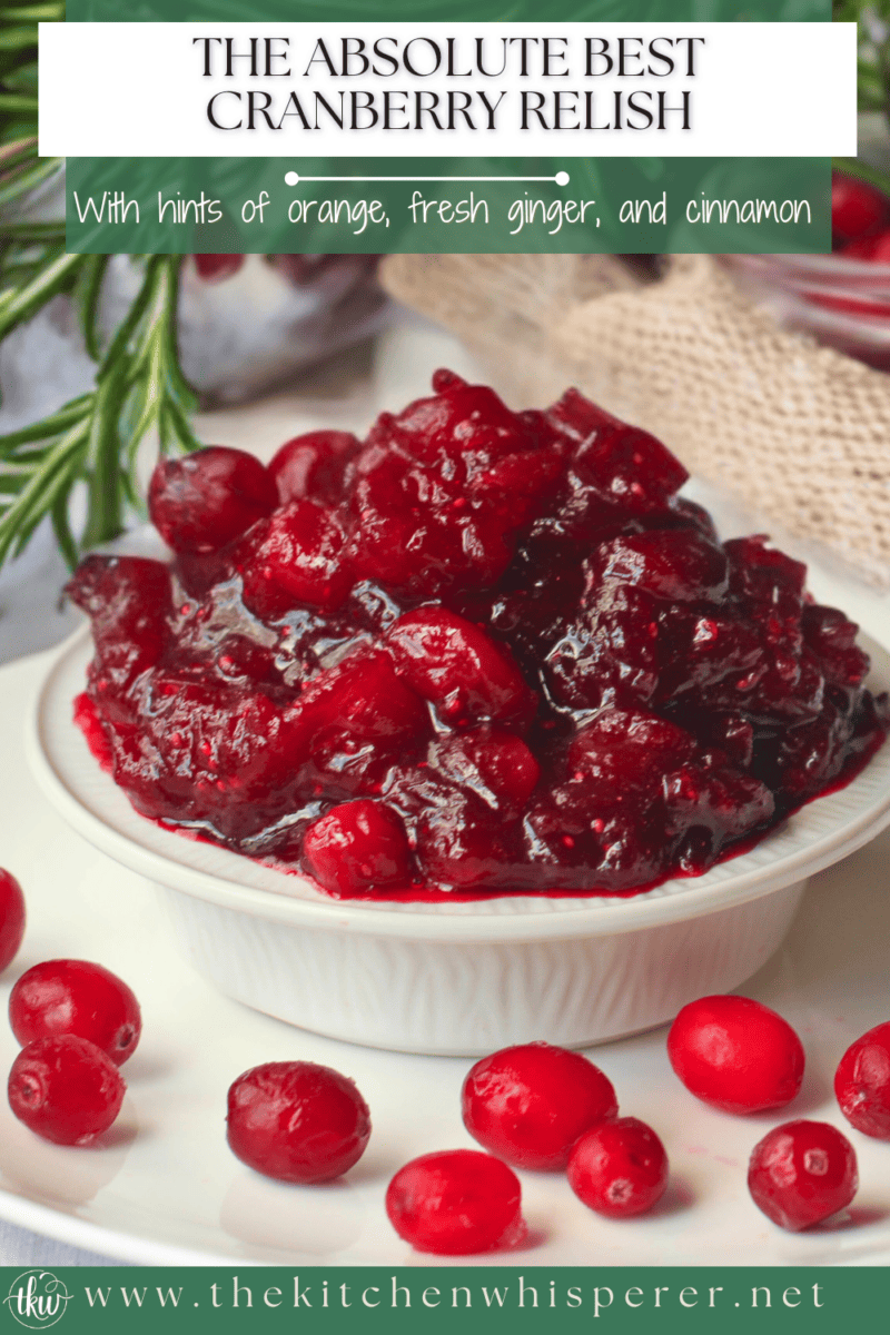 With hints of orange, fresh ginger, and cinnamon, this truly is THE BEST Cranberry Relish Ever! cranberry relish, cranberry jelly, canning cranberry jelly, thanksgiving cranberry, fresh cranberries, best cranberry relish, thanksgiving cranberry relish recipe