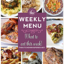 These Weekly Menu recipes allow you to get out of that same ol’ recipe rut and try some delicious and easy dishes! This week, I highly recommend making my BBQ Hawaiian Shredded Chicken, Best Ever Pork Roast and Sauerkraut, and Garlic Butter Herbed Crispy Wings. Weekly Menu - 7 Amazing Dinners Plus Dessert, weekly Menu, instant pot chicken recipes, crispy baked wings, instant pot wings, spaghetti squash, roasted Brussel Sprouts