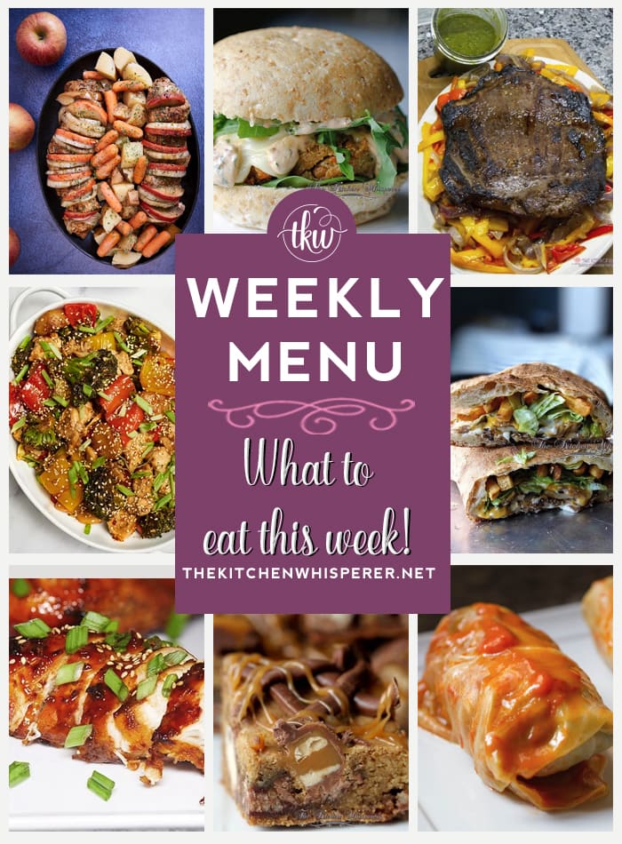 These Weekly Menu recipes allow you to get out of that same ol’ recipe rut and try some delicious and easy dishes! This week, I highly recommend making my Ultimate Pittsburgh Steak Wedgie, Ultimate Slow Cooker Hasselback Apples & Onions Pork Tenderloin, and sheet Pan Teriyaki Chicken. Weekly Menu - 7 Amazing Dinners Plus Dessert, weekly menu, halloween menu, meal prep, easy dinner, sheet pan dinners, gochujang chicken, wedgies