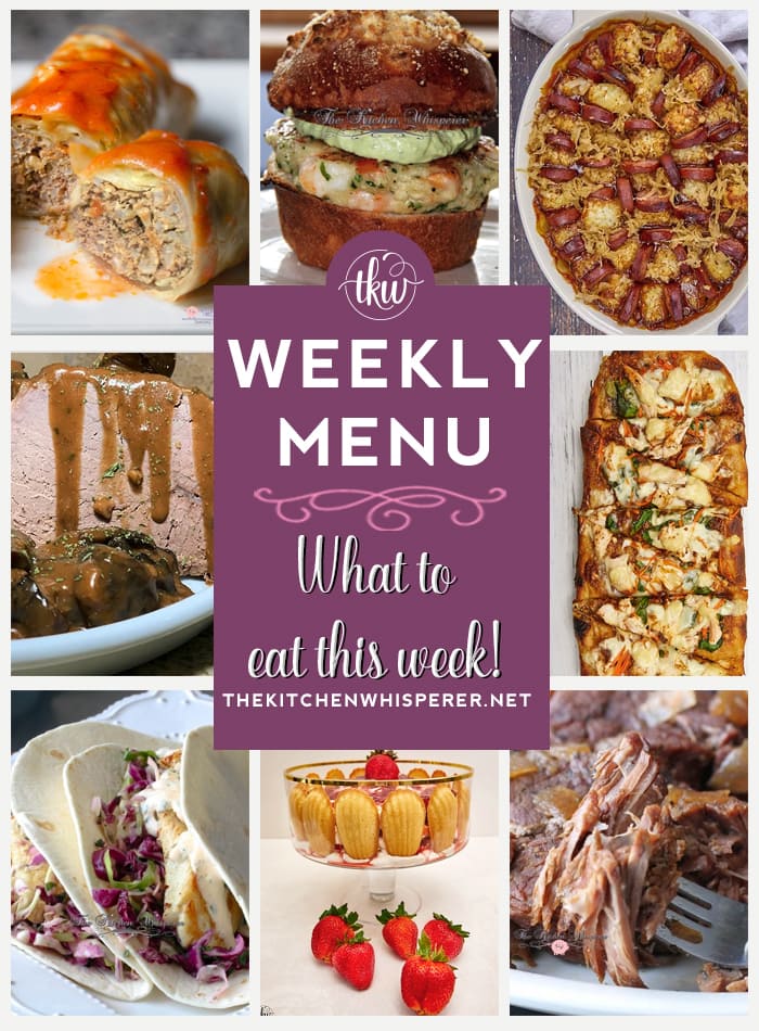 These Weekly Menu recipes allow you to get out of that same ol’ recipe rut and try some delicious and easy dishes! This week, I highly recommend making my Chunky Shrimp Burgers, Ultimate Fall & Football Casserole, and Pot Roast with Savory Onion Gravy. Weekly Menu - 7 Amazing Dinners Plus Dessert, trifle, pot roast, instant pot roast, eye of round