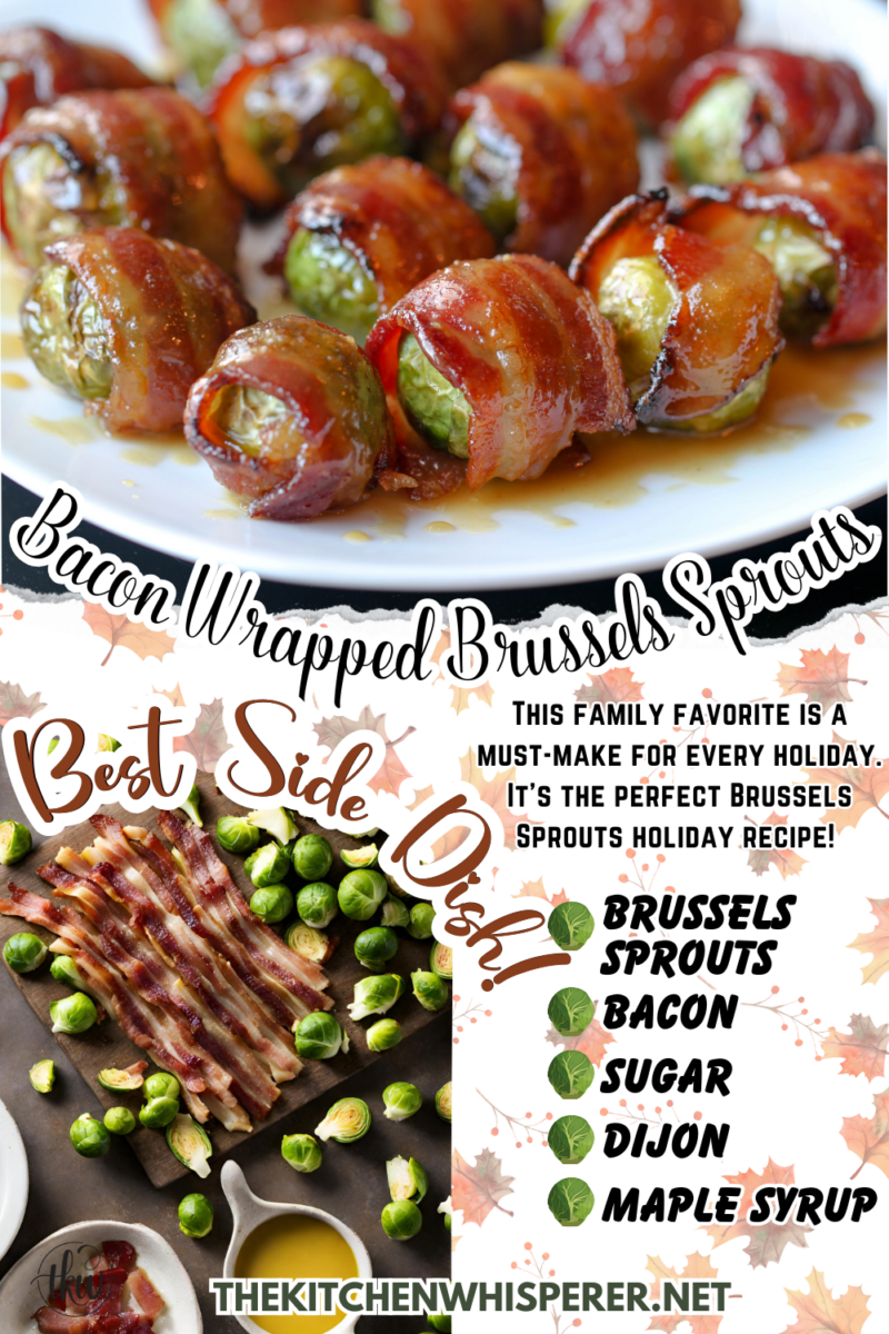 This family favorite is a must-make for every holiday. It’s the perfect Brussels Sprouts holiday recipe! The Best Candied Bacon Wrapped Brussels Sprouts, easy side dishes, thanksgiving side dishes, holiday meals, brussels sprouts wrapped in bacon