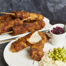 A multi-generation Pittsburgh family favorite recipe of breaded, fried, & and baked seasoned pork loin on a stick. You read that right; there's no chicken in this recipe! Plus it's on a stick! My Dad's Ultimate Pittsburgh City Chicken, breaded pork loin, pork on a stick, breaded pork cubes, pittsburgh recipes, easy weeknight dinner, gameday foods, easy dinners