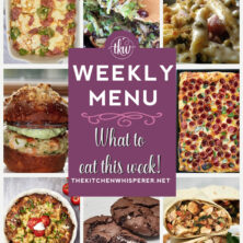 These Weekly Menu recipes allow you to get out of that same ol’ recipe rut and try some delicious and easy dishes! This week, I highly recommend making my Fudgy Hot Chocolate Cookies, Cheesy Ham Peas Baked Penne Casserole, and Everything Bagel Casserole. Weekly Menu – 7 Amazing Dinners Plus Dessert. weekly menu, pork chop casserole, chicken and rice casserole, pepperoni pan pizza, hot chocolate cookies, easy casseroles