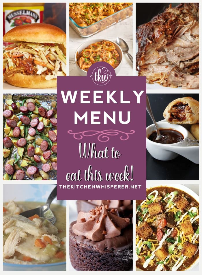 These Weekly Menu recipes allow you to get out of that same ol’ recipe rut and try some delicious and easy dishes! This week, I highly recommend making my Texas-style beef and beer Chili, Pulled Chicken Sandwich with Crisp Apple Coleslaw, and Instant Pot Homemade Cheesy Hamburger Helper. Weekly Menu – 7 Amazing Dinners Plus Dessert, stuffed pizza, instant pot recipes, brownie cups, meal prep, weekly menu, pulled chicken, apple coleslaw