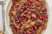 'Tis the season for all things delicious! Pairing tart cranberries with smoky chipotle peppers and a Sweet Heat BBQ Sauce makes this one of the best pulled pork recipes ever! Plus it is made in the Instant Pot! Ultimate Cranberry Chipotle BBQ Pulled Pork, sweet & spicy pulled pork, best pulled pork, instant pot pulled pork, slow cooker pulled pork, bbq pulled pork