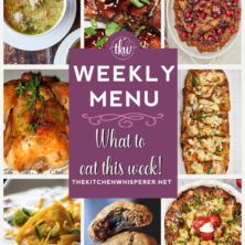 These Weekly Menu recipes allow you to get out of that same ol’ recipe rut and try some delicious and easy dishes! This week, I highly recommend making my Chocolate Chubby Cookies, Thai-Style Peanut Chicken Flatbread Pizza, and Ultimate Cranberry Chipotle BBQ Pulled Pork. Weekly Menu – 7 Amazing Dinners Plus Dessert, cheesecake platter, pulled pork, thai pizza, chocolate cookies