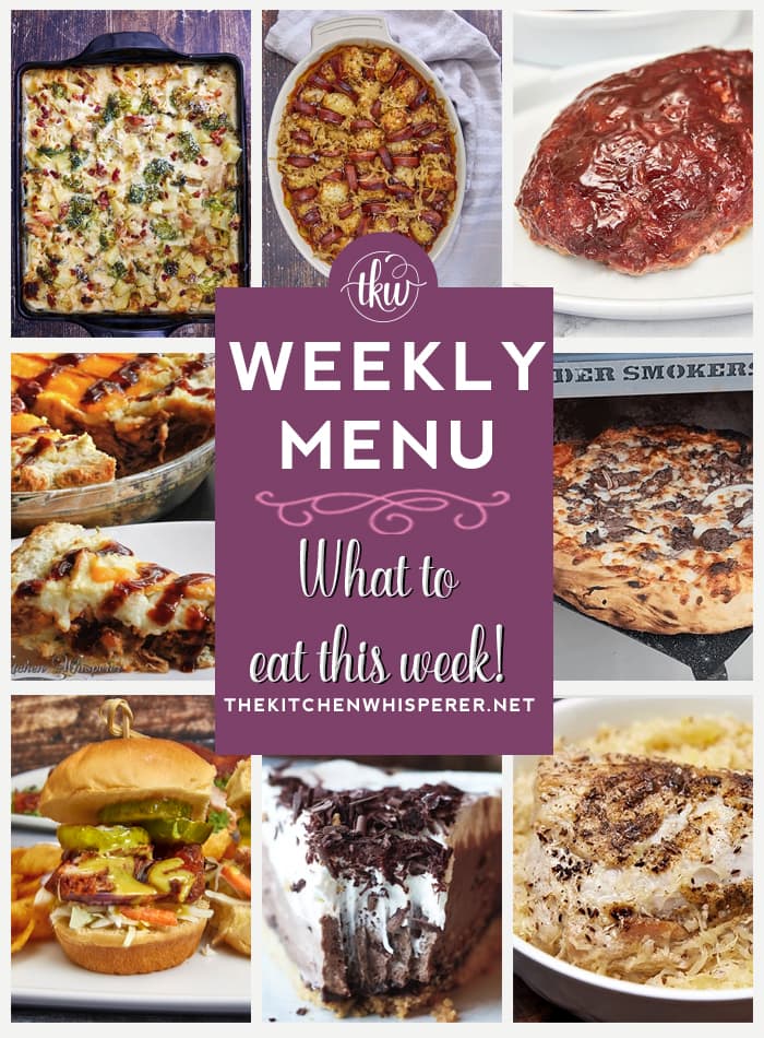 These Weekly Menu recipes allow you to get out of that same ol’ recipe rut and try some delicious and easy dishes! This week, I highly recommend making my 3-Layer Chocolate Cream Dream Pie, Best Ever Pork Roast and Sauerkraut, The Best Air Fryer BBQ Pork Tenderloin Sliders.Weekly Menu – 7 Amazing Dinners Plus Dessert, weekly menu, christmas eve, christmas dinner, holiday eating, tis the season, new years pork, pork and sauerkraut