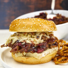 The Best Tangy & Smoky Cranberry Chipotle Pulled Pork Sliders