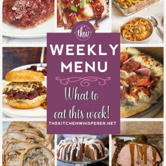 These Weekly Menu recipes allow you to get out of that same ol’ recipe rut and try some delicious and easy dishes! This week, I highly recommend making my Korean Gochujang Sticky Chicken Breasts, The Best Tangy & Smoky Cranberry Chipotle Pulled Pork Sliders, and Crock Pot Eye of Round with Mushroom & Onion Gravy. Weekly Menu – 7 Amazing Dinners Plus Dessert, easy recipes, dinner for the week, instant pot recipes. pulled pork, pizza night, crock pot eye of round, smoked meatloaf