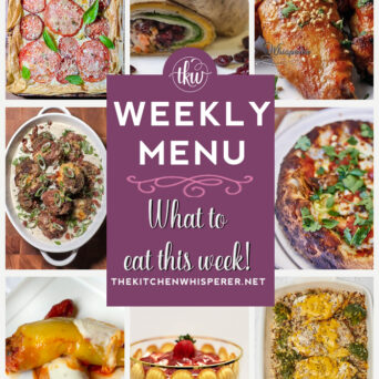 These Weekly Menu recipes allow you to get out of that same ol’ recipe rut and try some delicious and easy dishes! This week, I highly recommend making my Cheesy Heirloom Tomato Garlic Butter Tart, Strawberry Madeleine Trifle, and Baked Cheesy Chicken & Broccoli Wild Rice Blend Casserole.Weekly Menu – 7 Amazing Dinners Plus Dessert, tomato tart, pulled chicken, barbacoa, grilled pizza, trifle, one pan recipes