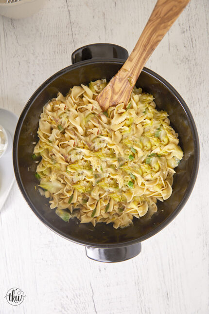 The Best Pittsburgh Haluski - Fried Cabbage and Noodles in Butter