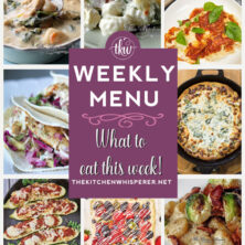 These Weekly Menu recipes allow you to get out of that same ol’ recipe rut and try some delicious and easy dishes! This week, I highly recommend making my Ultimate Chicken and Gnocchi Cream Soup, One Pan Smoked Italian Ricotta Chicken, and Sheet Pan Smoked Italian Sausage Ricotta. Weekly Menu – 7 Amazing Dinners Plus Dessert, lent recipes, pizza, bratwurst burger, cast iron pizza