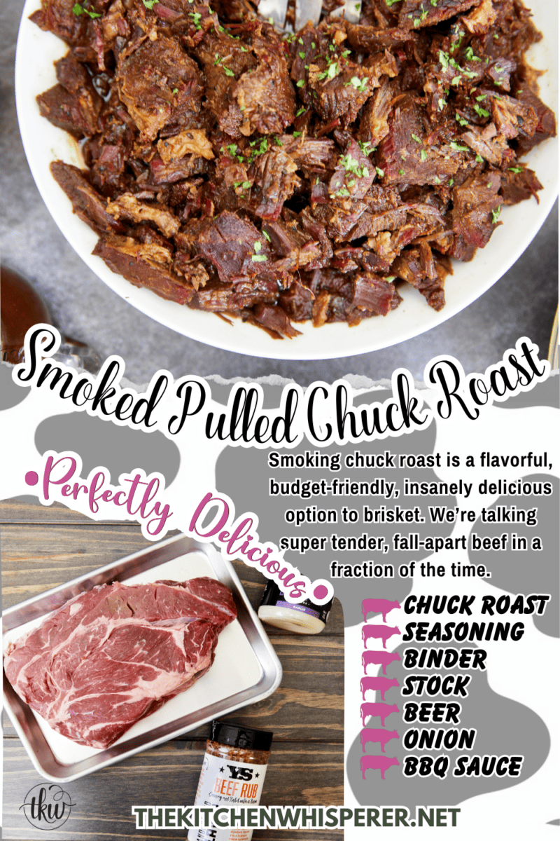 Smoking chuck roast is a flavorful, budget-friendly, insanely delicious option to brisket. We’re talking super tender, fall-apart beef in a fraction of the time. Ultimate BBQ Chuck Roast: Smoked and Pulled to Perfection, pellet smoker chuck roast, budget friendly pulled beef, shredded beef, yoder smoker chuck roast