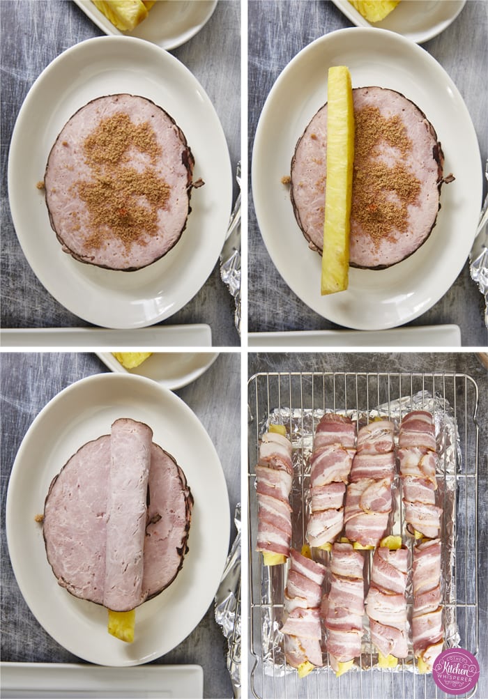 Get ready for a mouthwatering culinary adventure with a sweet and savory twist. Imagine crispy bacon, candied ham, juicy pineapple that's baked to perfection and finished with a decadent buttery maple bourbon glaze!Ultimate Buttery Maple Bourbon Glazed Candied Bacon Pineapple Spears, bacon wrapped pineapple, yoder smokers pizza oven, maple bourbon butter sauce, candied ham, summer cookout recipes, cookout appetizers, grilled pineapple