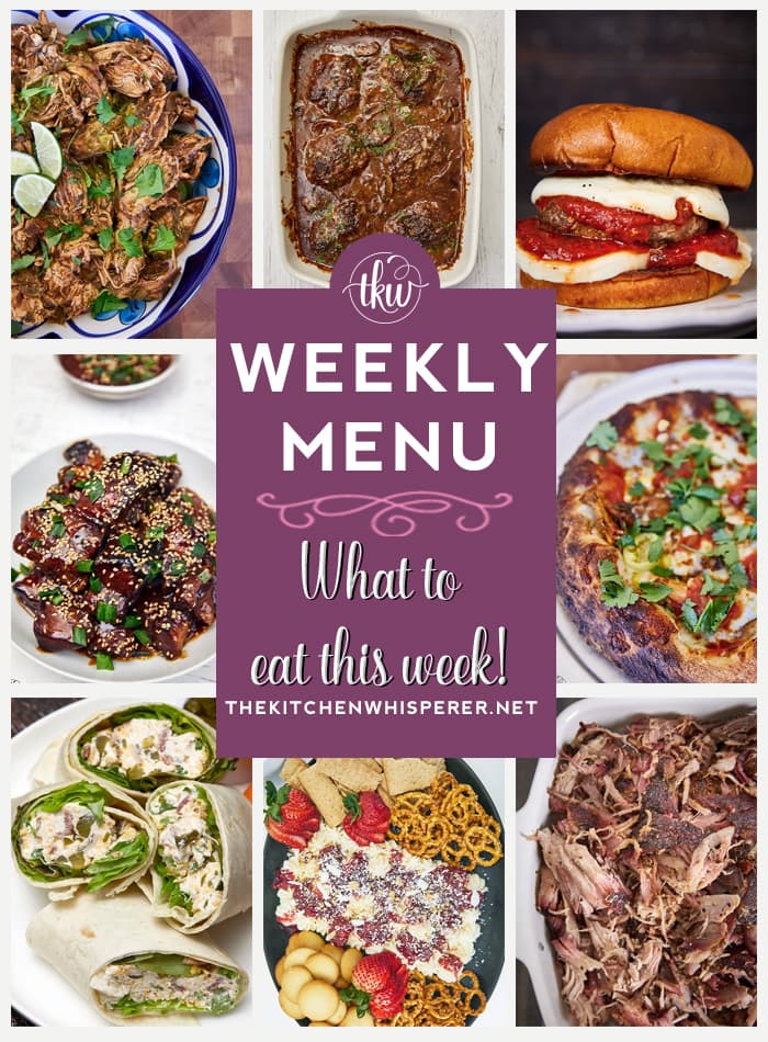 These Weekly Menu recipes allow you to get out of that same ol’ recipe rut and try some delicious and easy dishes! This week, I highly recommend making my Smoked Pork Butt, Ultimate Loaded Italian Sausage & Beef Burgers, and Ultimate No-Bake Strawberry Cheesecake Party Platter.